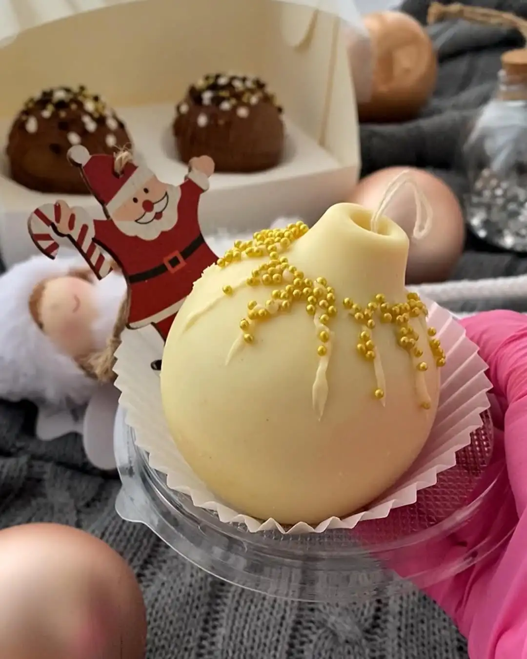 Какао-бомбочки в форме шара, 1 шт. фото 3